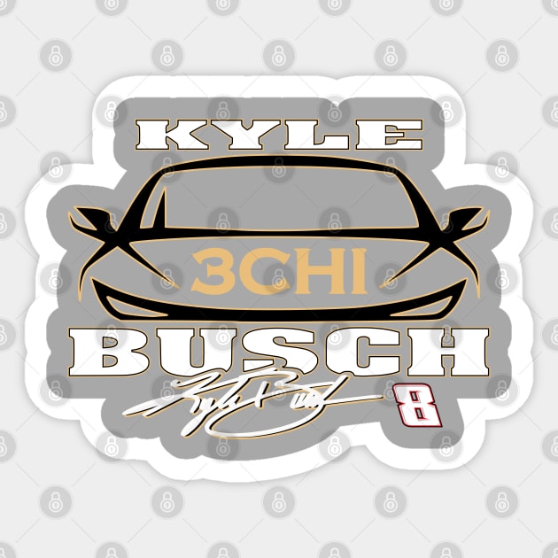 #8 Kyle Busch Fan Car Sticker by Lifeline/BoneheadZ Apparel